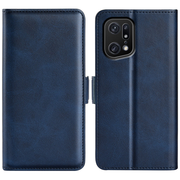 Per OPPO Find X5 Pro Custodia in pelle con fibbia magnetica a doppio lato, For OPPO Find X5 Pro