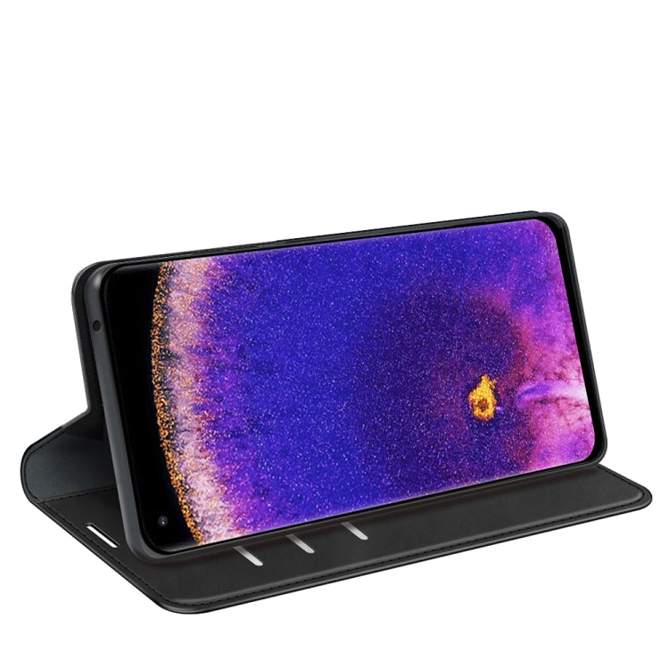 Per OPPO Find X5 Pro Custodia per telefono in pelle con aspirazione magnetica retro-skin, For OPPO Find X5 Pro