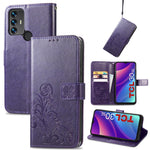 Custodia per telefono in pelle goffrata con chiusura a quattro foglie, For OnePlus 10 Pro, For TCL A509DL / A3, For TCL 30 SE, For Nokia X10