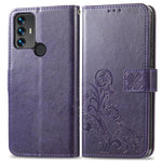 Custodia per telefono in pelle goffrata con chiusura a quattro foglie, For OnePlus 10 Pro, For TCL A509DL / A3, For TCL 30 SE, For Nokia X10