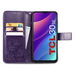 Custodia per telefono in pelle goffrata con chiusura a quattro foglie, For OnePlus 10 Pro, For TCL A509DL / A3, For TCL 30 SE, For Nokia X10