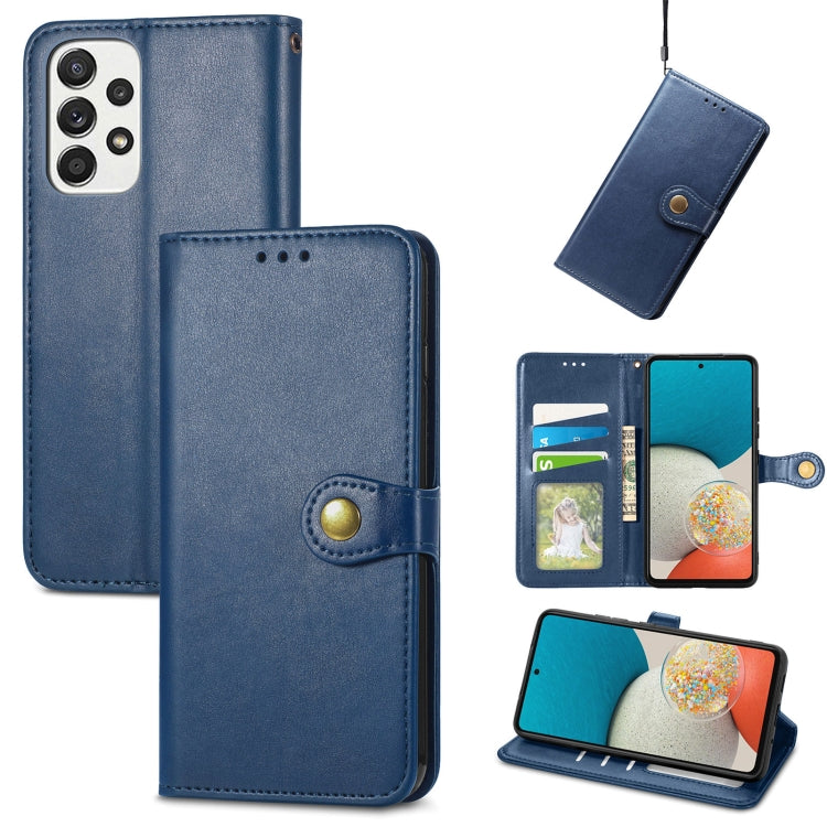 Custodia per telefono con fibbia in pelle tinta unita, For Samsung Galaxy A73 5G, For Samsung Galaxy A13 4G