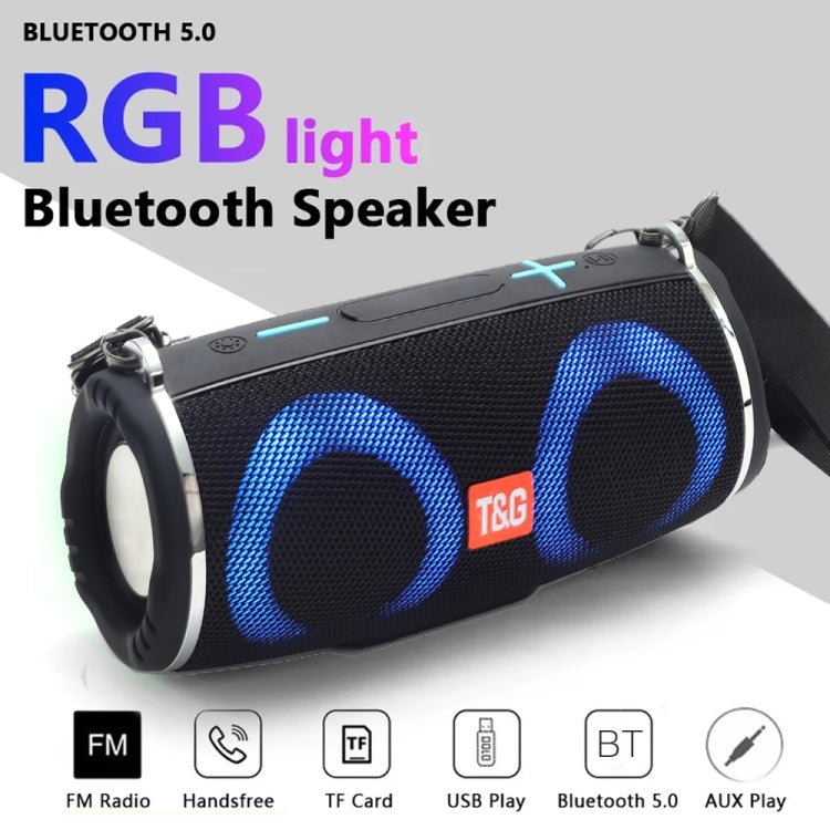 T&G TG642 RGB Light Speaker Bluetooth portatile impermeabile Supporto scheda FM / TF, TG642