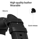 Cinturino in pelle incollato su silicone 20mm per Galaxy Watch 4