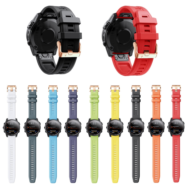 Cinturino in silicone con fibbia in oro rosa da 20 mm, For Garmin Fenix 7S, For Garmin Fenix 6S