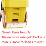 Cinturino in silicone con fibbia in oro rosa da 20 mm, For Garmin Fenix 7S, For Garmin Fenix 6S