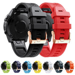 Cinturino in silicone con fibbia in oro rosa da 20 mm, For Garmin Fenix 5S Plus