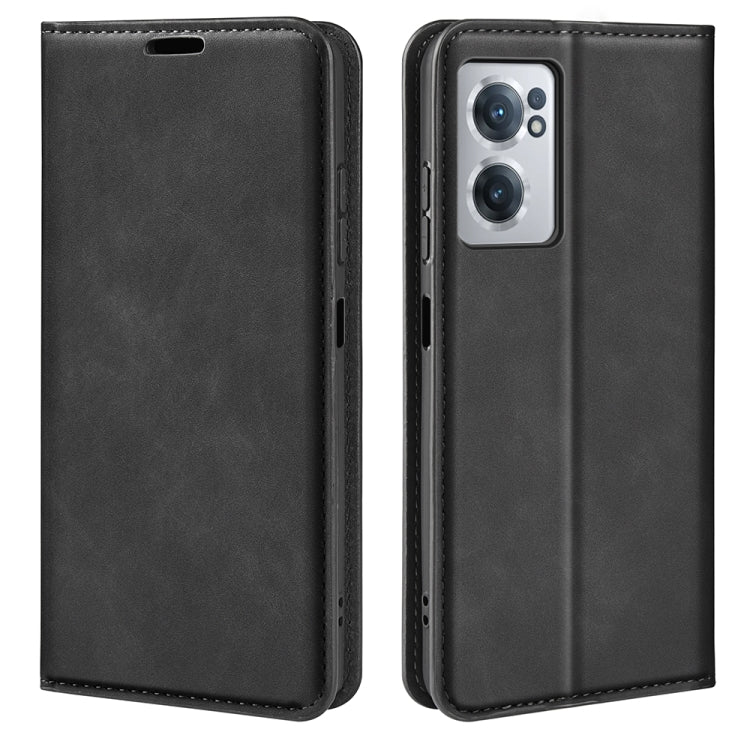 Per OnePlus Nord CE 2 5G Custodia per telefono in pelle con aspirazione magnetica retro-pelle, For OnePlus Nord CE 2 5G