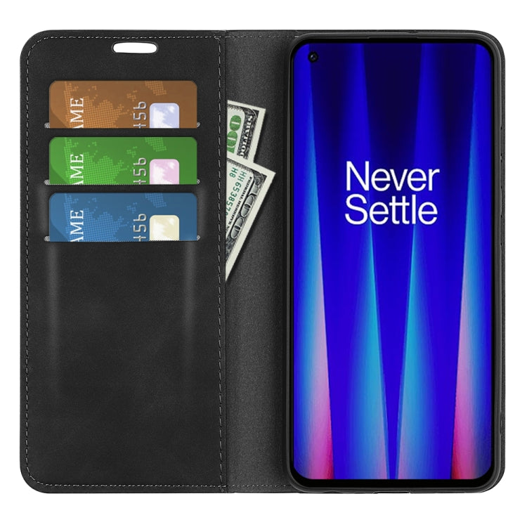 Per OnePlus Nord CE 2 5G Custodia per telefono in pelle con aspirazione magnetica retro-pelle, For OnePlus Nord CE 2 5G