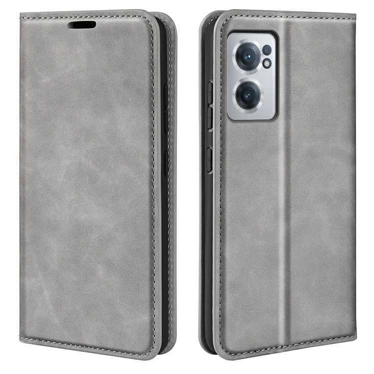 Per OnePlus Nord CE 2 5G Custodia per telefono in pelle con aspirazione magnetica retro-pelle, For OnePlus Nord CE 2 5G