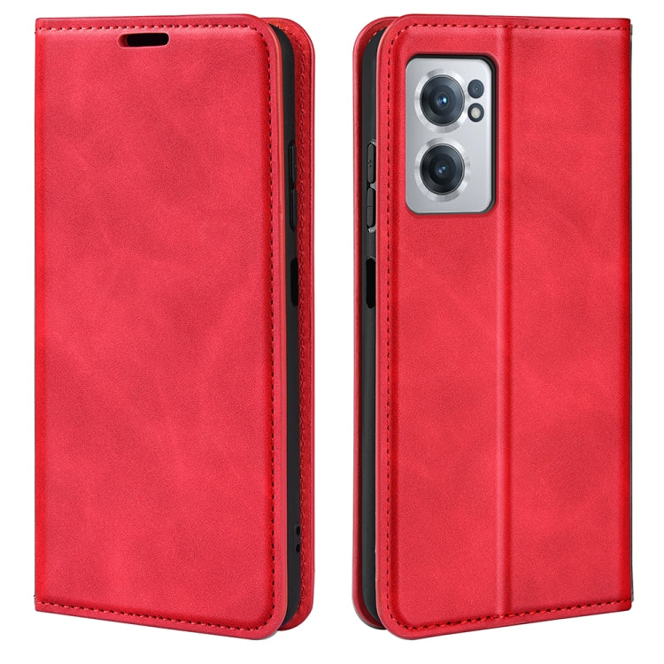 Per OnePlus Nord CE 2 5G Custodia per telefono in pelle con aspirazione magnetica retro-pelle, For OnePlus Nord CE 2 5G