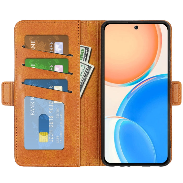 Custodia per telefono in pelle con fibbia magnetica a doppio lato per Honor X8, For Honor X8