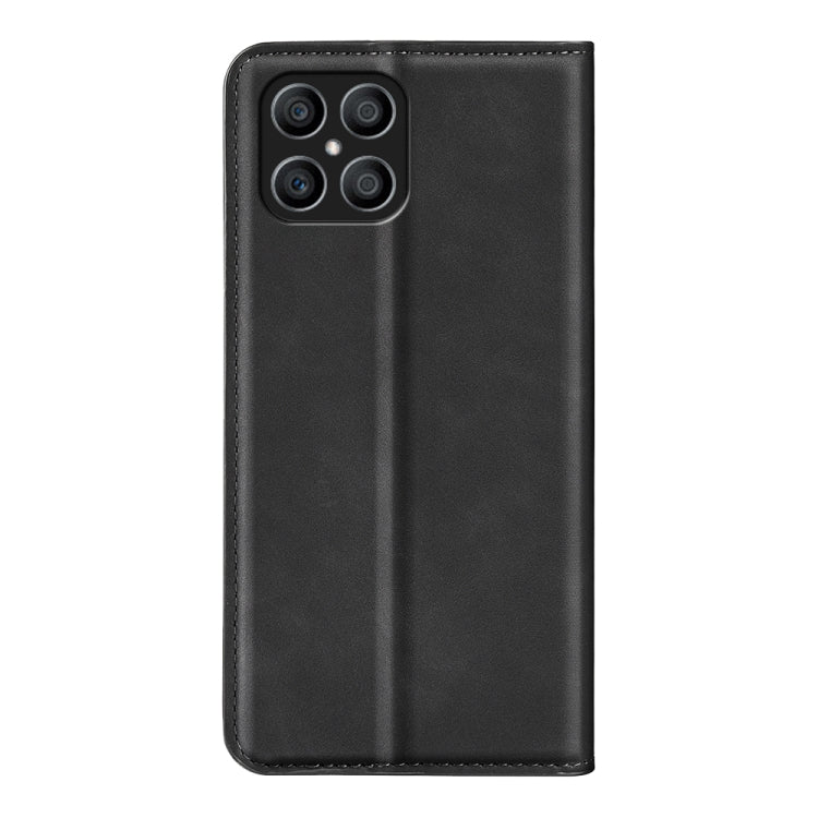Per Honor X8 Custodia per telefono in pelle con aspirazione magnetica retro-pelle, For Honor X8