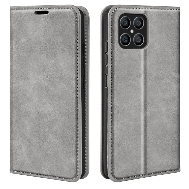 Per Honor X8 Custodia per telefono in pelle con aspirazione magnetica retro-pelle, For Honor X8