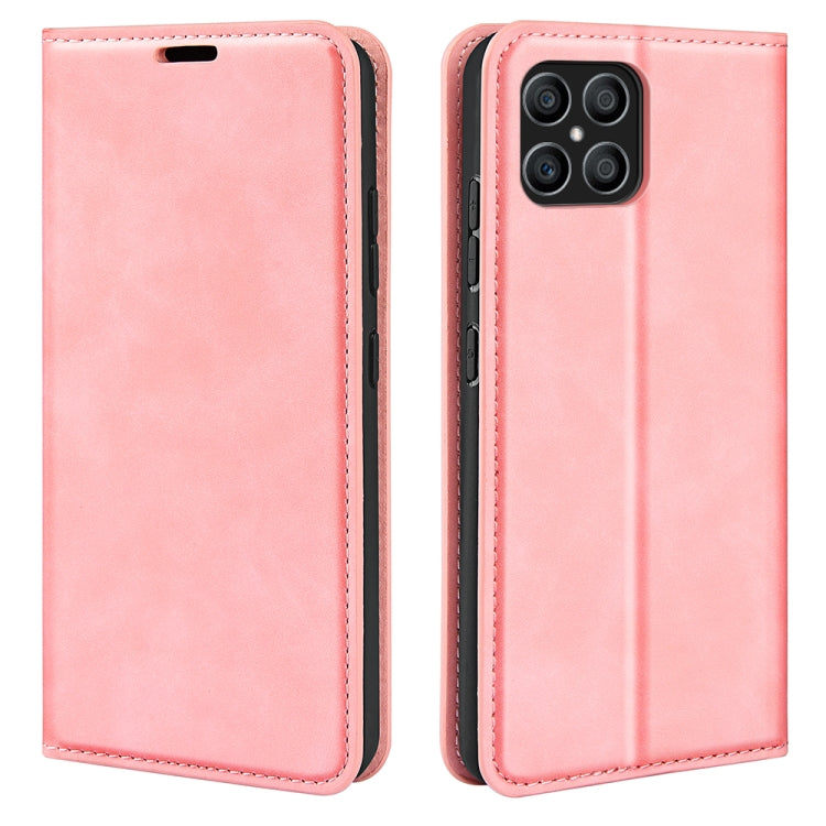 Per Honor X8 Custodia per telefono in pelle con aspirazione magnetica retro-pelle, For Honor X8