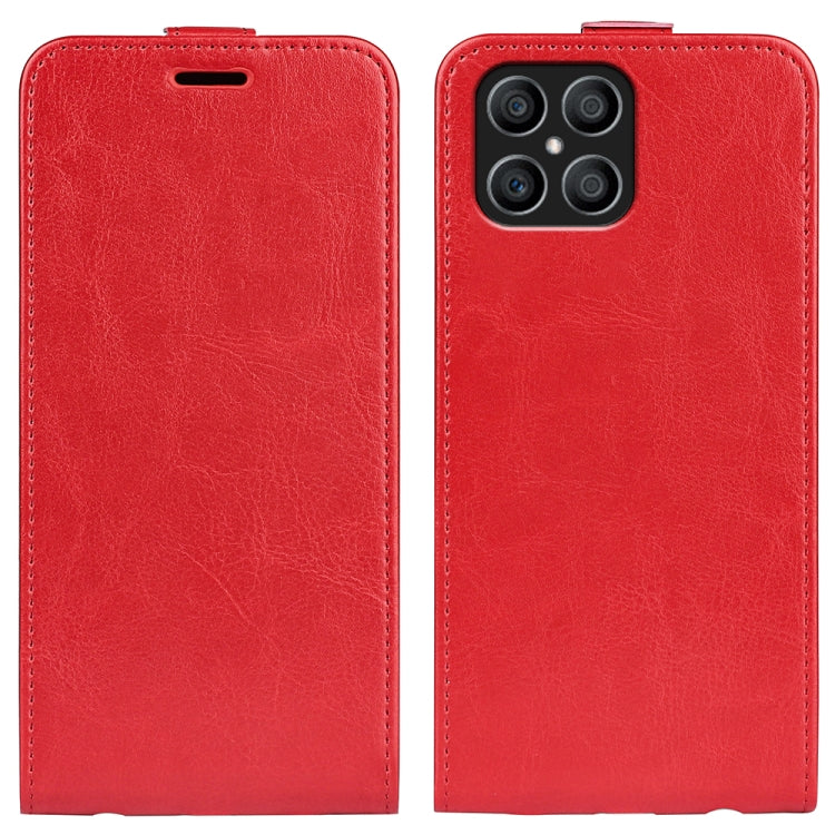 Per Honor 8X R64 Texture Custodia per telefono in pelle a vibrazione verticale singola, For Honor X8