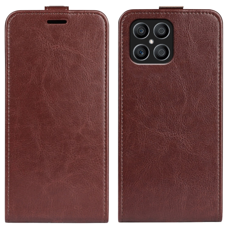 Per Honor 8X R64 Texture Custodia per telefono in pelle a vibrazione verticale singola, For Honor X8