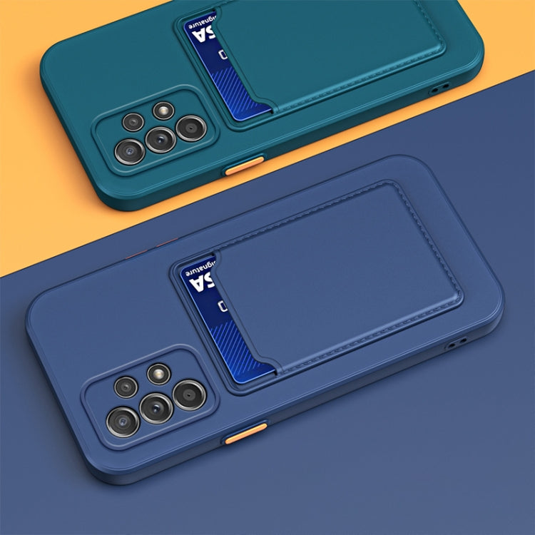 Custodia per telefono in TPU con bottoni a contrasto di colore della scheda Skin Feel, For Samsung Galaxy A13 5G