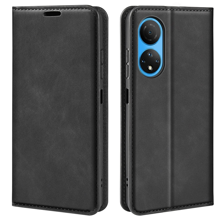 Per Honor X7 Custodia per telefono in pelle con aspirazione magnetica retro-pelle, For Honor X7