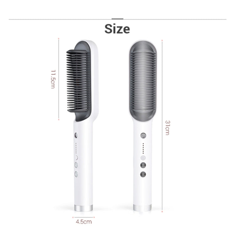 K-SKIN KD380 Piastra per capelli Spazzola per pettine per arricciacapelli dritta elettrica PTC Spazzola per capelli dritta in ceramica con riscaldamento PTC, UK Plug, Black, UK Plug, White, EU Plug, Black, EU Plug, White