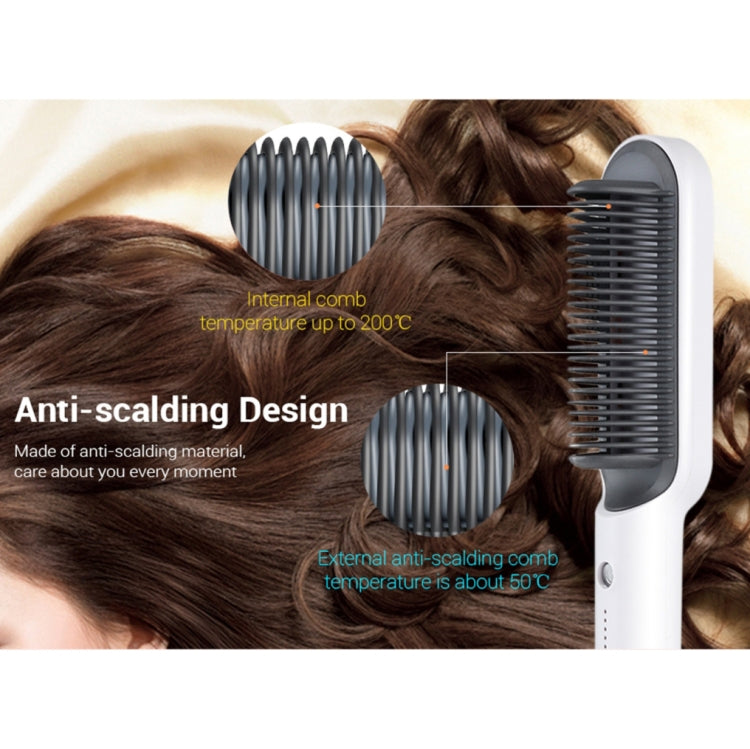 K-SKIN KD380 Piastra per capelli Spazzola per pettine per arricciacapelli dritta elettrica PTC Spazzola per capelli dritta in ceramica con riscaldamento PTC, UK Plug, Black, UK Plug, White, EU Plug, Black, EU Plug, White