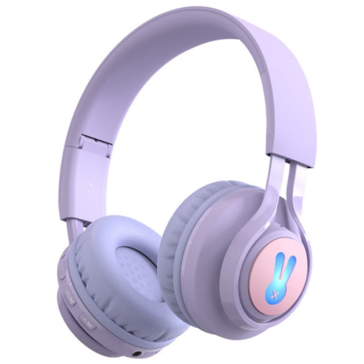 BT06C+ Auricolare Bluetooth wireless carino montato sulla testa per bambini con microfono e luce a LED