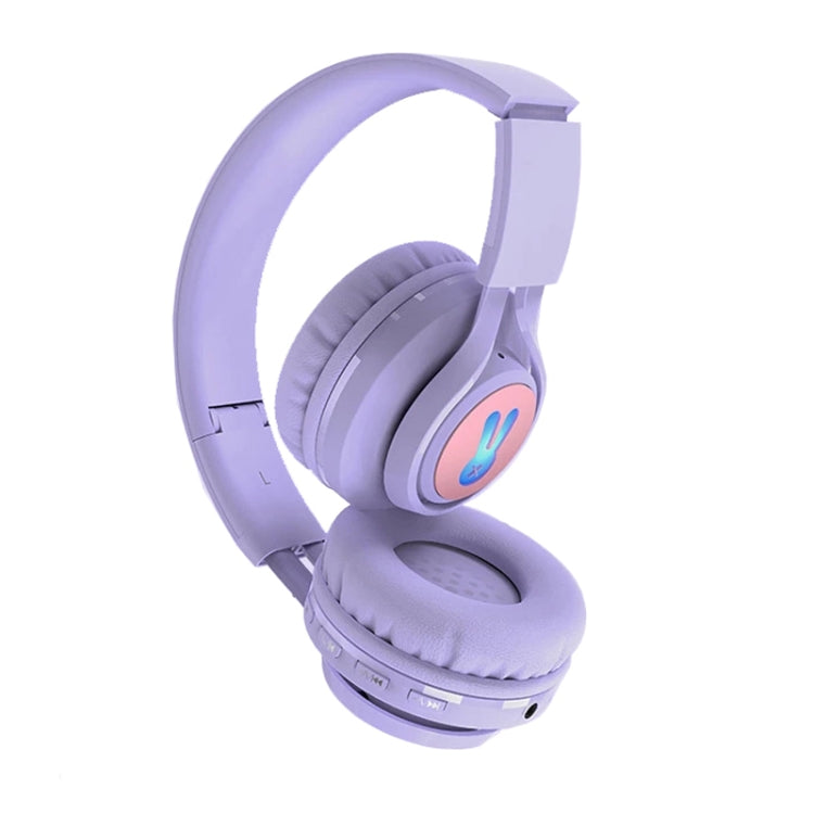 BT06C+ Auricolare Bluetooth wireless carino montato sulla testa per bambini con microfono e luce a LED