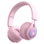 BT06C+ Auricolare Bluetooth wireless carino montato sulla testa per bambini con microfono e luce a LED