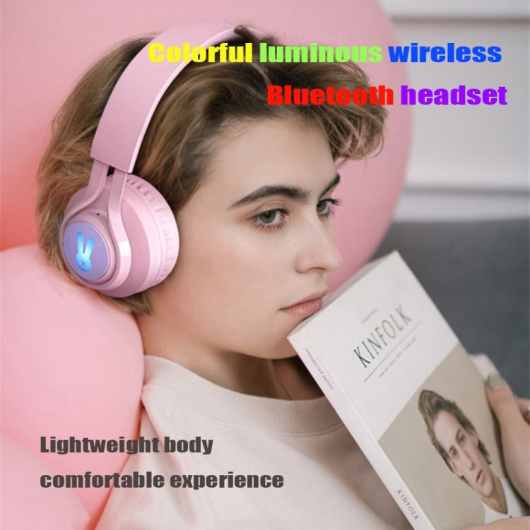 BT06C+ Auricolare Bluetooth wireless carino montato sulla testa per bambini con microfono e luce a LED
