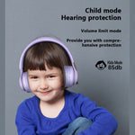 BT06C+ Auricolare Bluetooth wireless carino montato sulla testa per bambini con microfono e luce a LED
