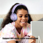 BT06C+ Auricolare Bluetooth wireless carino montato sulla testa per bambini con microfono e luce a LED