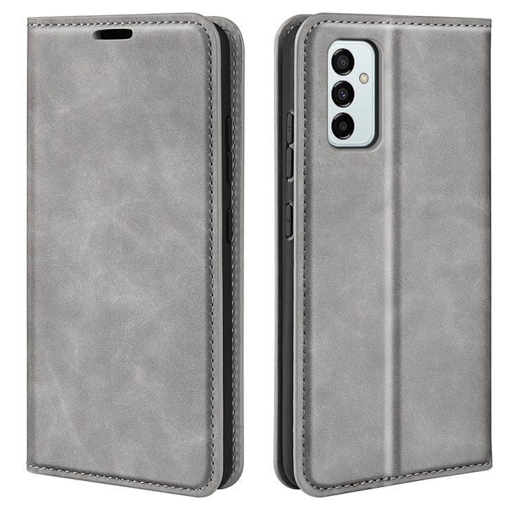 Per Samsung Galaxy M23 5G Custodia per telefono in pelle con aspirazione magnetica retro-pelle, For Samsung Galaxy M23 5G