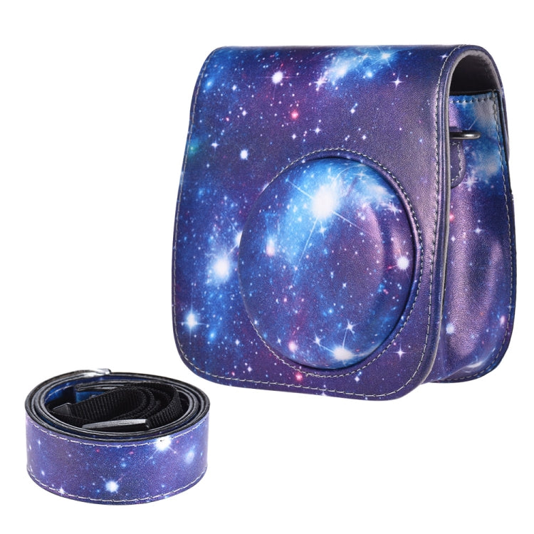Custodia in pelle PU per fotocamera full body con cinturino per FUJIFILM instax mini 9 / mini 8+ / mini 8, Universe Pattern