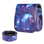 Custodia in pelle PU per fotocamera full body con cinturino per FUJIFILM instax mini 9 / mini 8+ / mini 8, Universe Pattern
