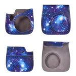 Custodia in pelle PU per fotocamera full body con cinturino per FUJIFILM instax mini 9 / mini 8+ / mini 8, Universe Pattern