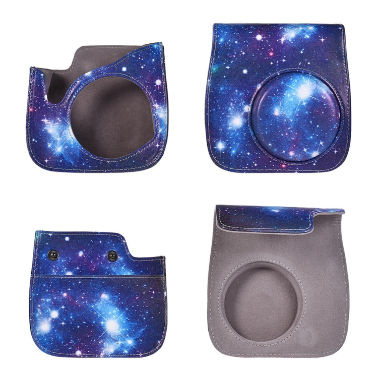 Custodia in pelle PU per fotocamera full body con cinturino per FUJIFILM instax mini 9 / mini 8+ / mini 8, Universe Pattern