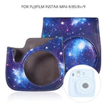 Custodia in pelle PU per fotocamera full body con cinturino per FUJIFILM instax mini 9 / mini 8+ / mini 8, Universe Pattern