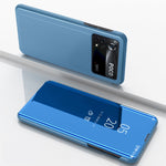 Custodia in pelle flip orizzontale placcata a specchio con supporto, For Xiaomi Poco X4 Pro 5G, For Xiaomi Poco M4 Pro 4G