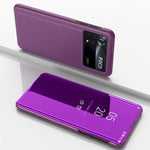 Custodia in pelle flip orizzontale placcata a specchio con supporto, For Xiaomi Poco X4 Pro 5G, For Xiaomi Poco M4 Pro 4G