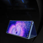 Custodia in pelle flip orizzontale placcata a specchio con supporto, For OPPO Find X5