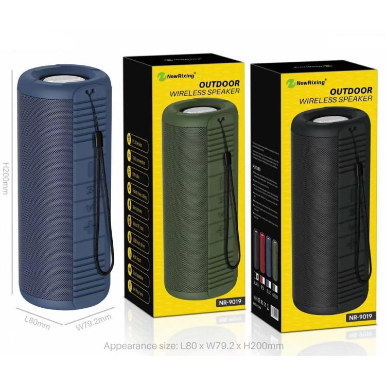 NewRixing NR9019 TWS Altoparlante Bluetooth stereo portatile Supporto TF Card / FM