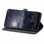 Custodia per telefono in pelle con flip in rilievo con fiore di mandala, For Nokia G21, For TCL 30 V 5G, For Wiko Y52, For Wiko Y82