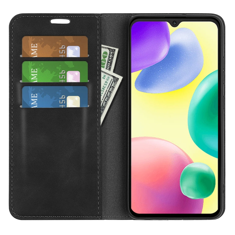 Per Xiaomi Redmi 10A Custodia per telefono in pelle con aspirazione magnetica retro-pelle, For Xiaomi Redmi 10A