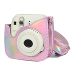 Custodia in pelle PU per fotocamera full body Aurora con vernice ad olio con cinturino per FUJIFILM instax mini 9 / mini 8+ / mini 8