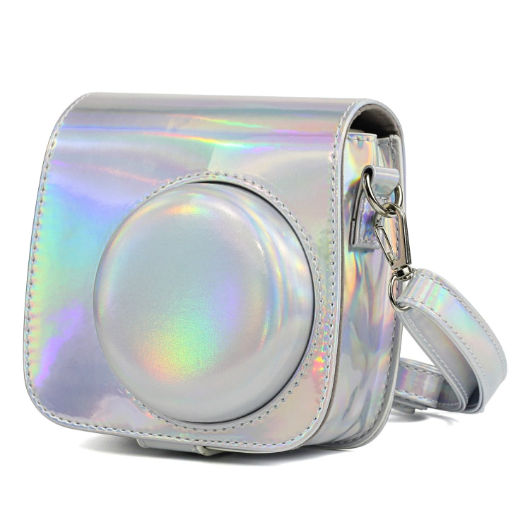 Custodia in pelle PU per fotocamera full body Aurora con vernice ad olio con cinturino per FUJIFILM instax mini 9 / mini 8+ / mini 8