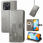 Custodia per telefono in pelle con fibbia in rilievo con chiusura a quattro foglie, For Xiaomi Redmi K50 Pro, For Xiaomi Redmi 10C, For Xiaomi Redmi Note 11 Pro 4G Global, For Xiaomi Poco X4 Pro 5G, For Xiaomi Poco M4 Pro