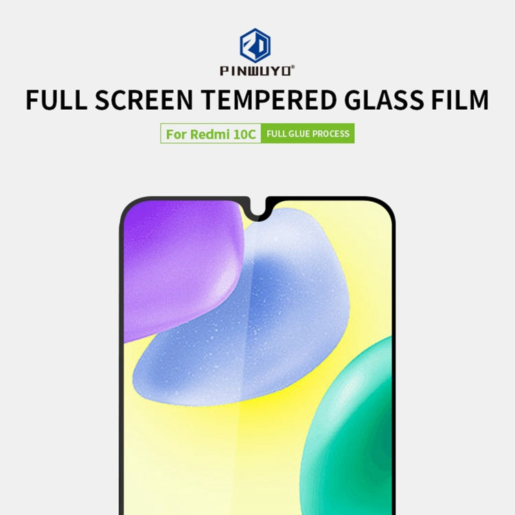 Pellicola in vetro temperato a schermo intero PINWUYO 9H 2.5D, For Xiaomi Redmi 10C, For Xiaomi Redmi K40S, For ZTE Nubia Red Magic7, For ZTE Nubia Red Magic7 Pro, For vivo iQOO Neo6, For Huawei Nova 9 SE