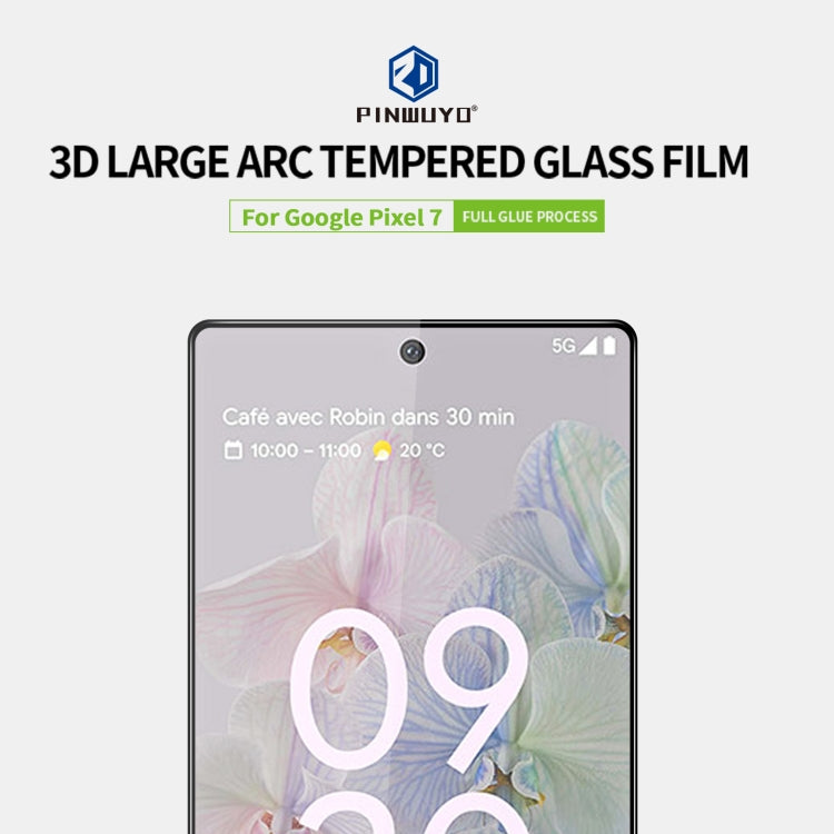 Pellicola completa in vetro temperato antideflagrante PINWUYO 9H 3D, For Google Pixel 7, For Xiaomi Redmi 10C