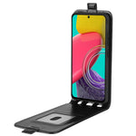 Per Samsung Galaxy M53 R64 Custodia per telefono in pelle con vibrazione verticale Texture, Black, White, Red, Brown
