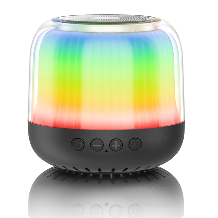 JY12 Altoparlante Bluetooth wireless con luce di sfiato a LED RGB a schermo intero